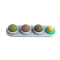 Ball Set Treat Toys Snack Auto-Adhesive Rotated Ball Mur Mount Molar Demand Toy Pet Toys